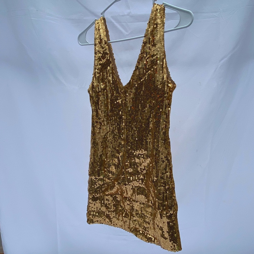 C-Gen GOLD Sequin Dress size Medium